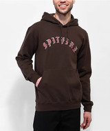 Spitfire Old English Brown Hooded Sweatshirt