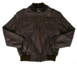 Brown Biker Leather Jacket Belgica with  Removable Hood