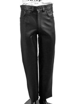 Men's Grain 100% Leather Jeans Pants