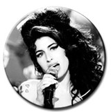 Amy Winehouse - B & W 2.25" Pin