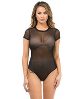 Mesh Short Sleeve Leotard