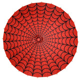 Kreepsville 666 - Spiderweb Red and Black Fabric Parasol