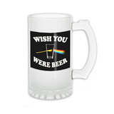 Wish You Were Beer 16oz Frosted Beer Mug