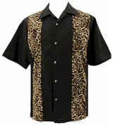 Last Call - Leopard Panel Men's Button Up