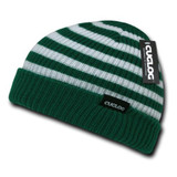 Emerald Green and White Kilimanjaro Striped Beanie