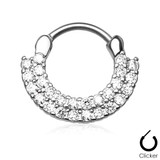 2 Row Ring of Brilliance Septum Clicker