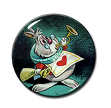 Alice in Wonderland - White Rabbit 1.5" Pin