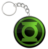 Green - Lantern Logo 1.5" Metal Bottle Opener Keychain