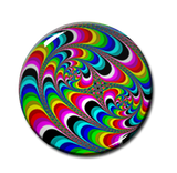 Liquid Color Pattern 2.25" Pin