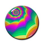 Kaleidoscope Pattern #3 2.25" Pin