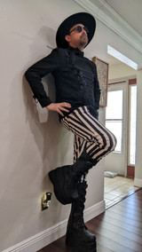 7" Vegan Zig Zag Strap Unisex Platform Boots - Stack-308