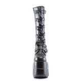 7" Vegan Zig Zag Strap Unisex Platform Boots - Stack-308