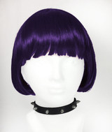 Leather Choker with Black Spikes