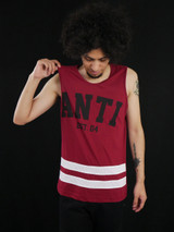 AntiFashion Burgundy Striped Tank Top