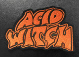 Acid Witch - Orange Logo 4x2.5" Embroidered Patch