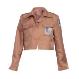 Attack On Titan Kakhi Jacket Cosplay