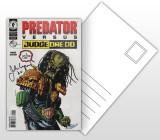 Predator VS Judge Dredd Comic Cover Postal Card