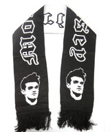 Morrissey Face 58x9" Black Knitted Scarf