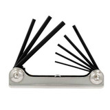7-Piece Metal Fold Ups Metric Folding Hex Wrench Set