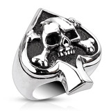 Skull and Spade Ring