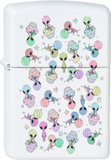 Aliens and Cupcakes White Pocket Dragon