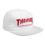 Thrasher Magazine White and Red Snapback Hat Thrasher Magazine White and Red Snapback Hat