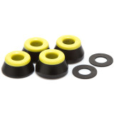 Bones Hardcore Black & Yellow Medium Bushings 4pk