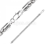 Silver Round Spiga Chain Stainless Steel Bracelets