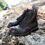 Burgundy Rub-Off 6i Steel Toe Capped Derby Boot