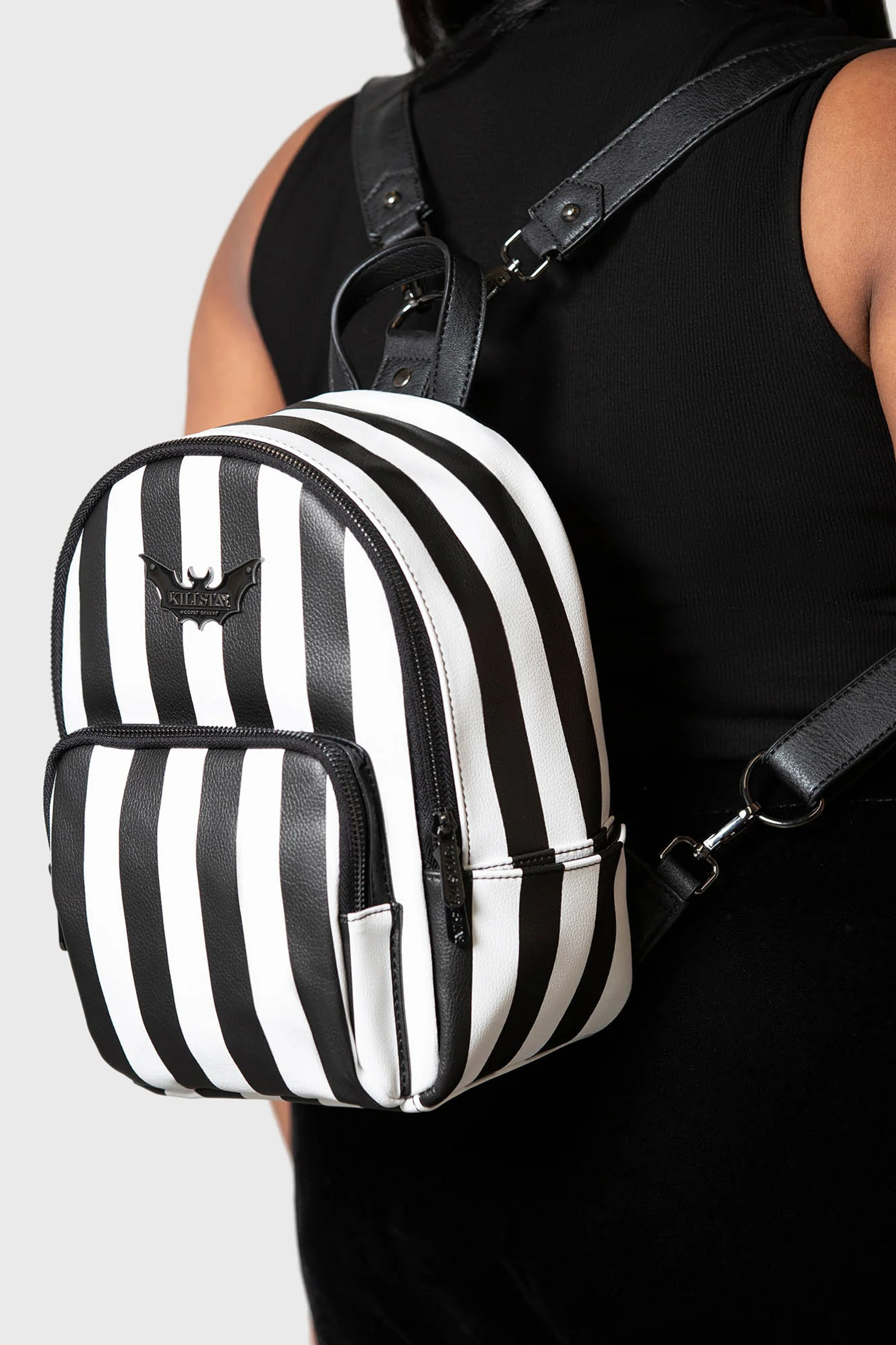 Rails Black & White Mini Backpack