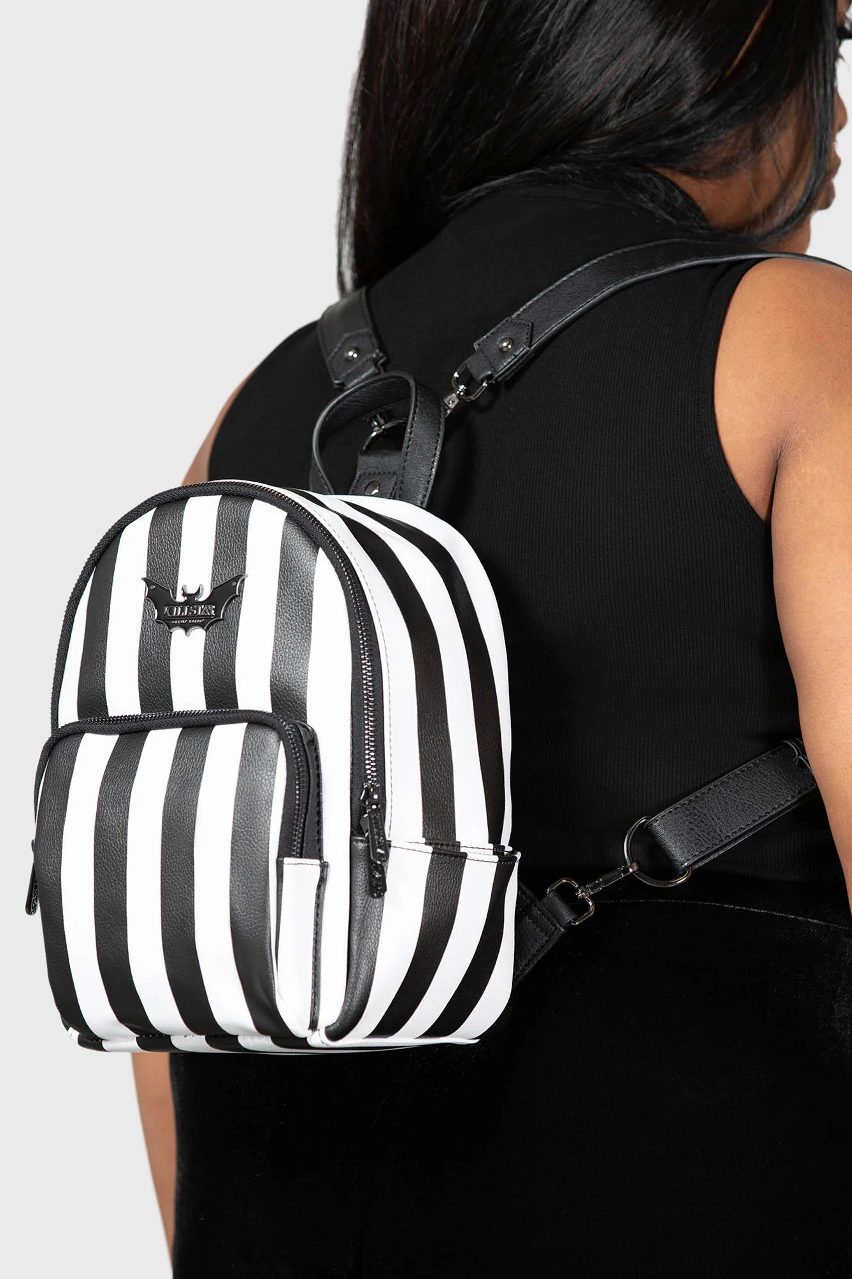 Rails Black & White Mini Backpack