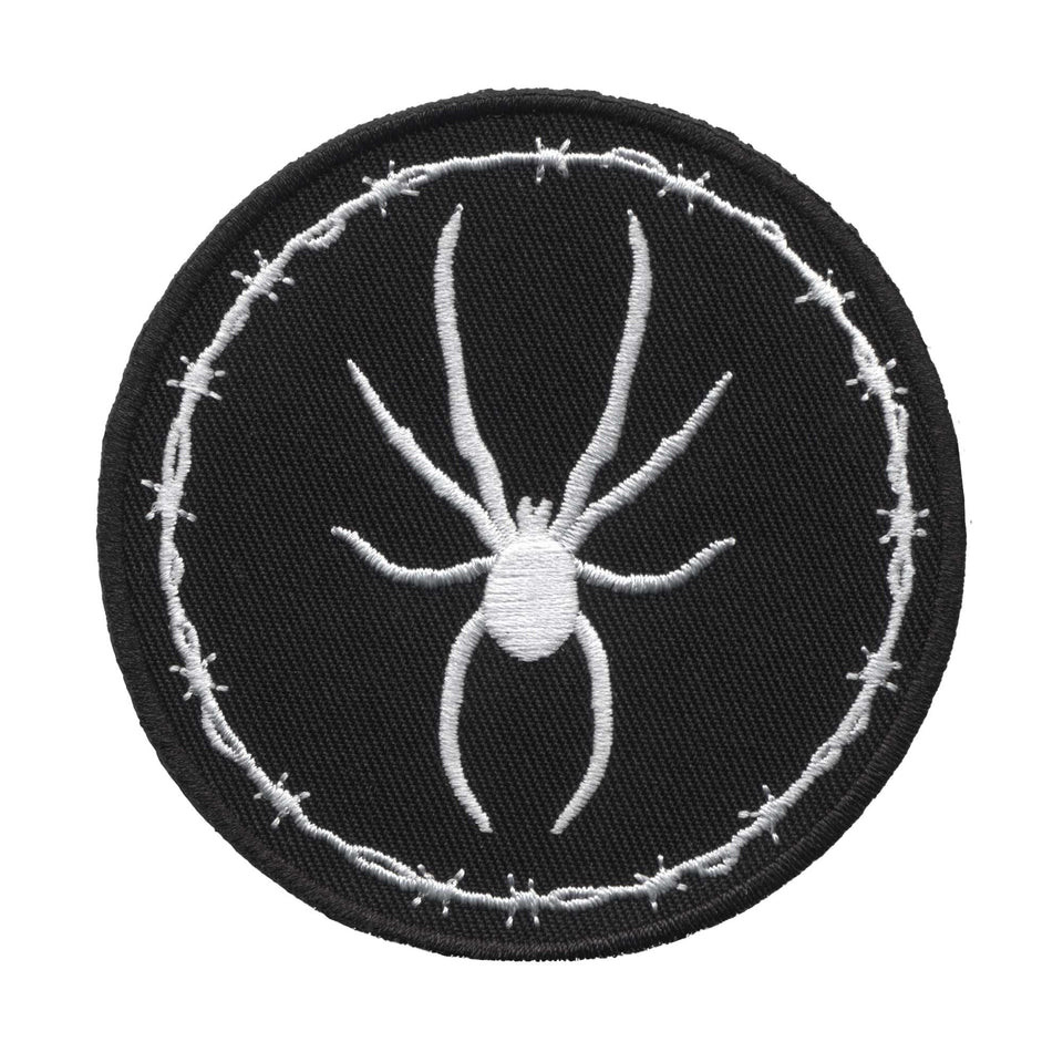 Barbed Wire Spider 3".5" Embroidered Patch