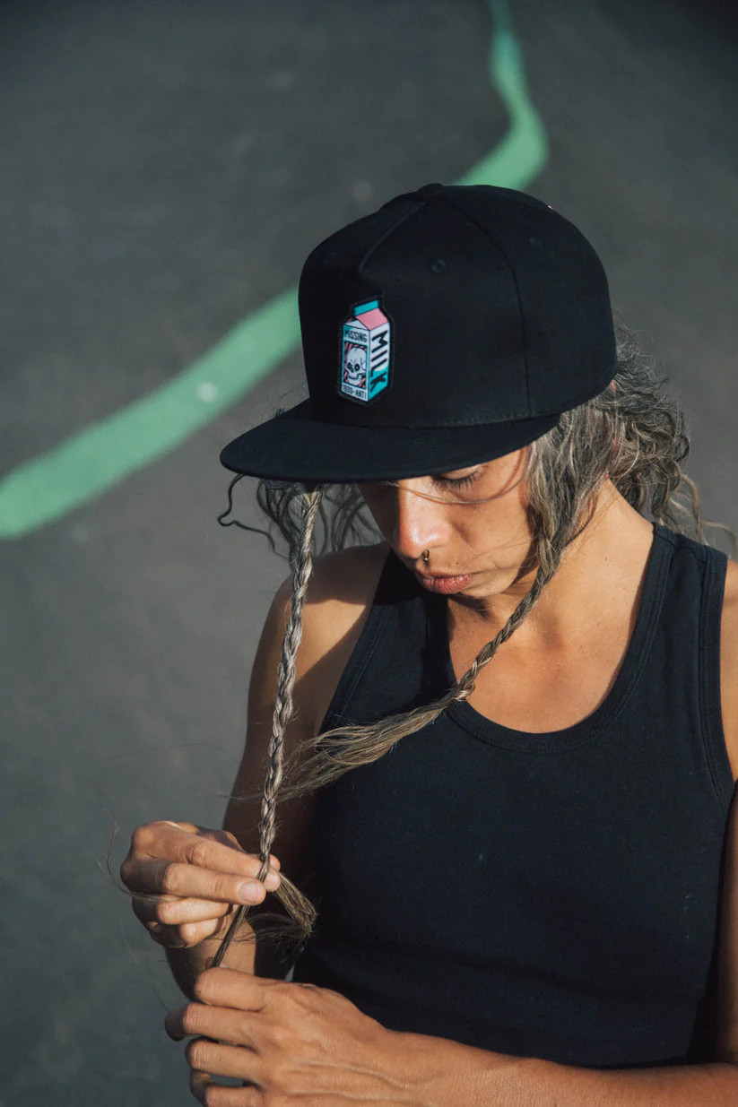 Milk Black Snapback Hat