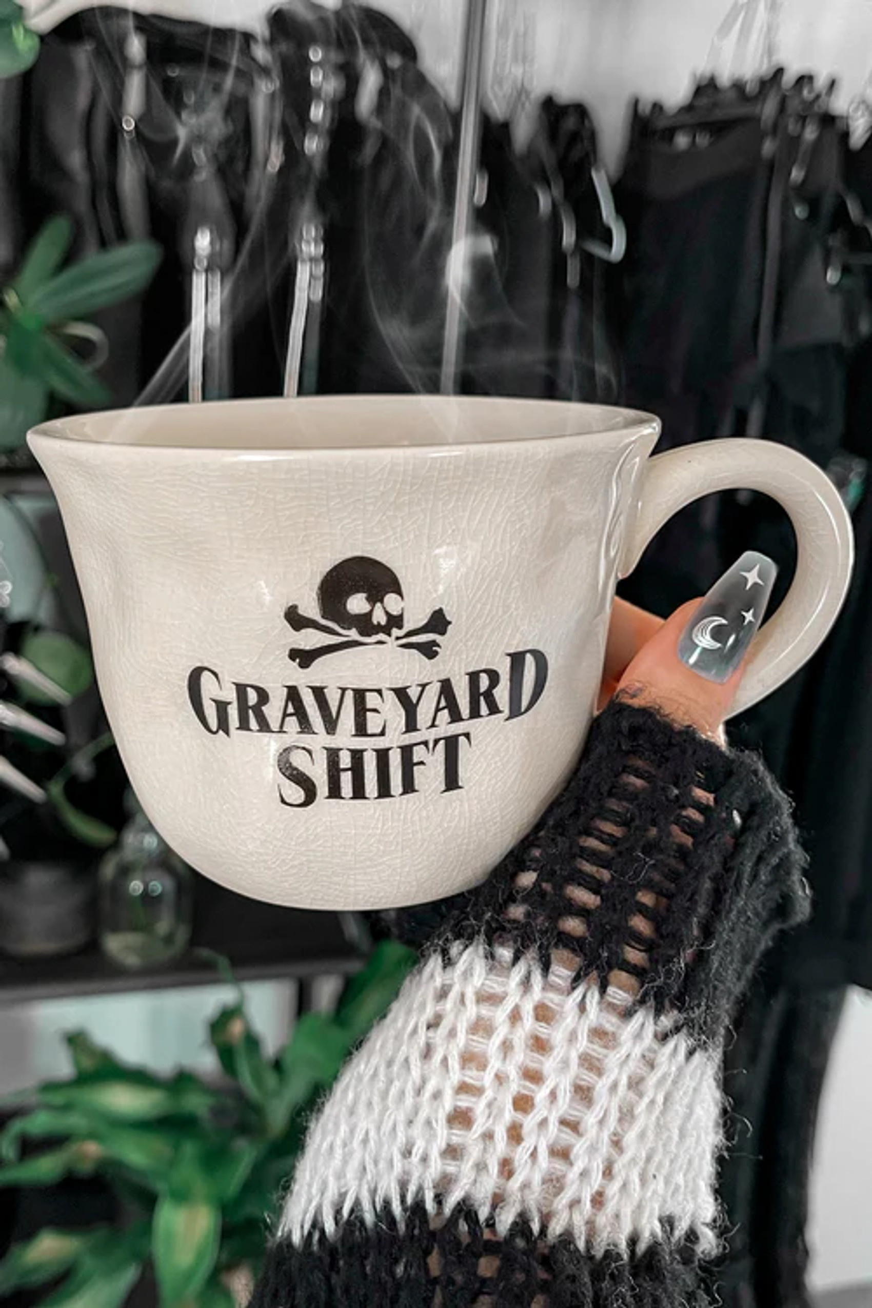 Graveyard Shift Grave Slogan Mug
