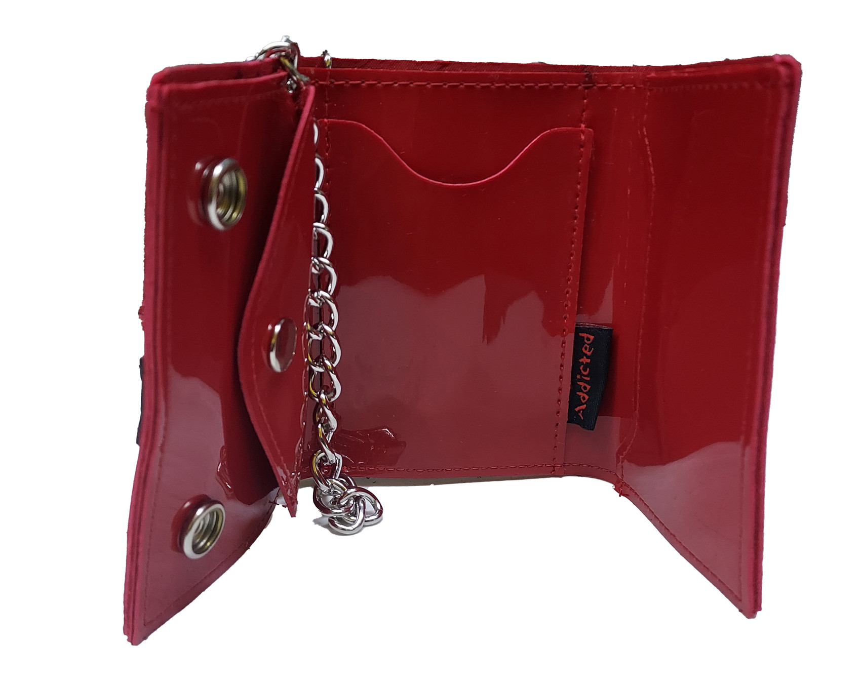 Black Cross Red Wallet with Chain