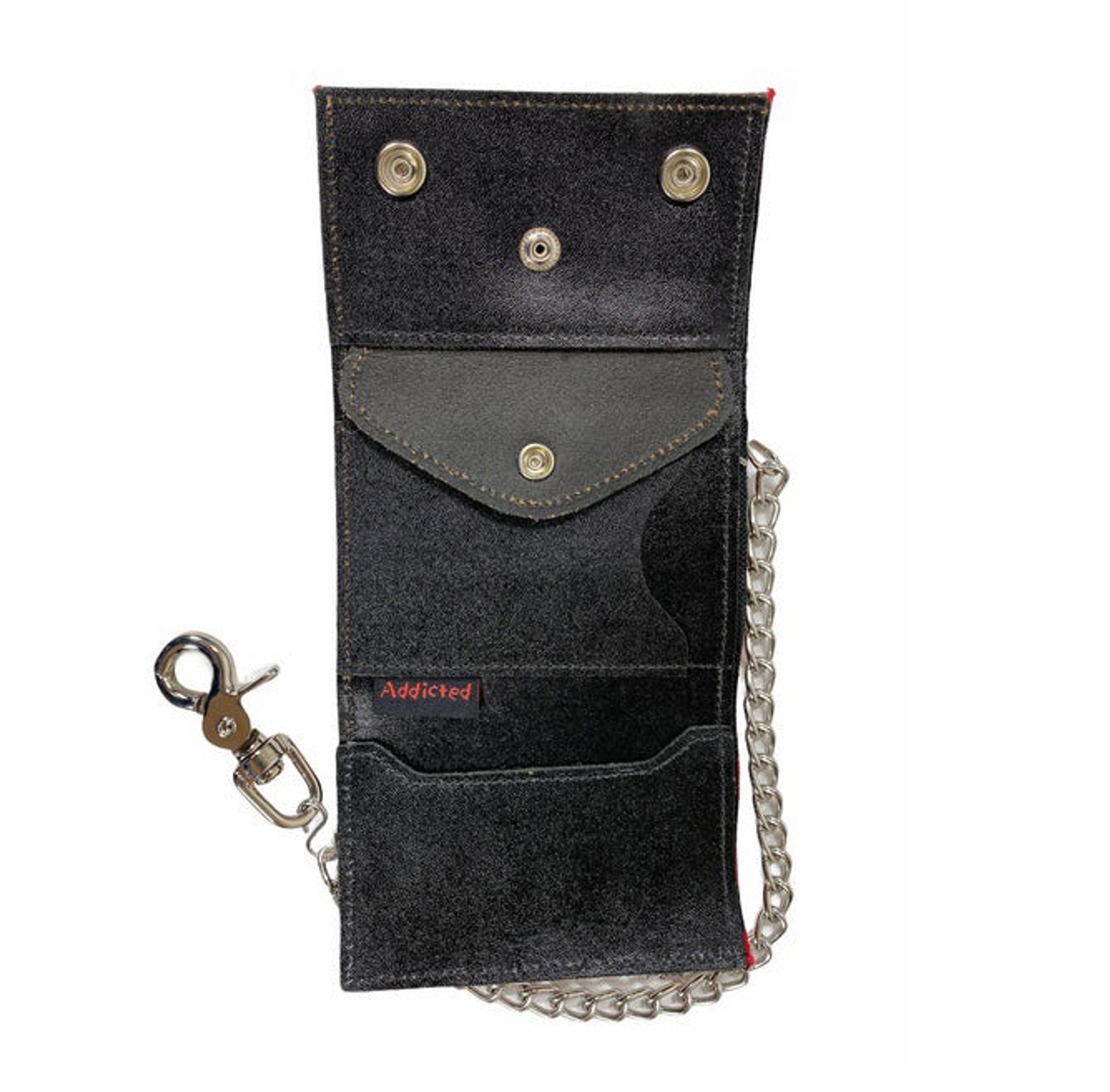 NuclearWaste-image Red Bats Genuine Leather Tri-Fold Wallet