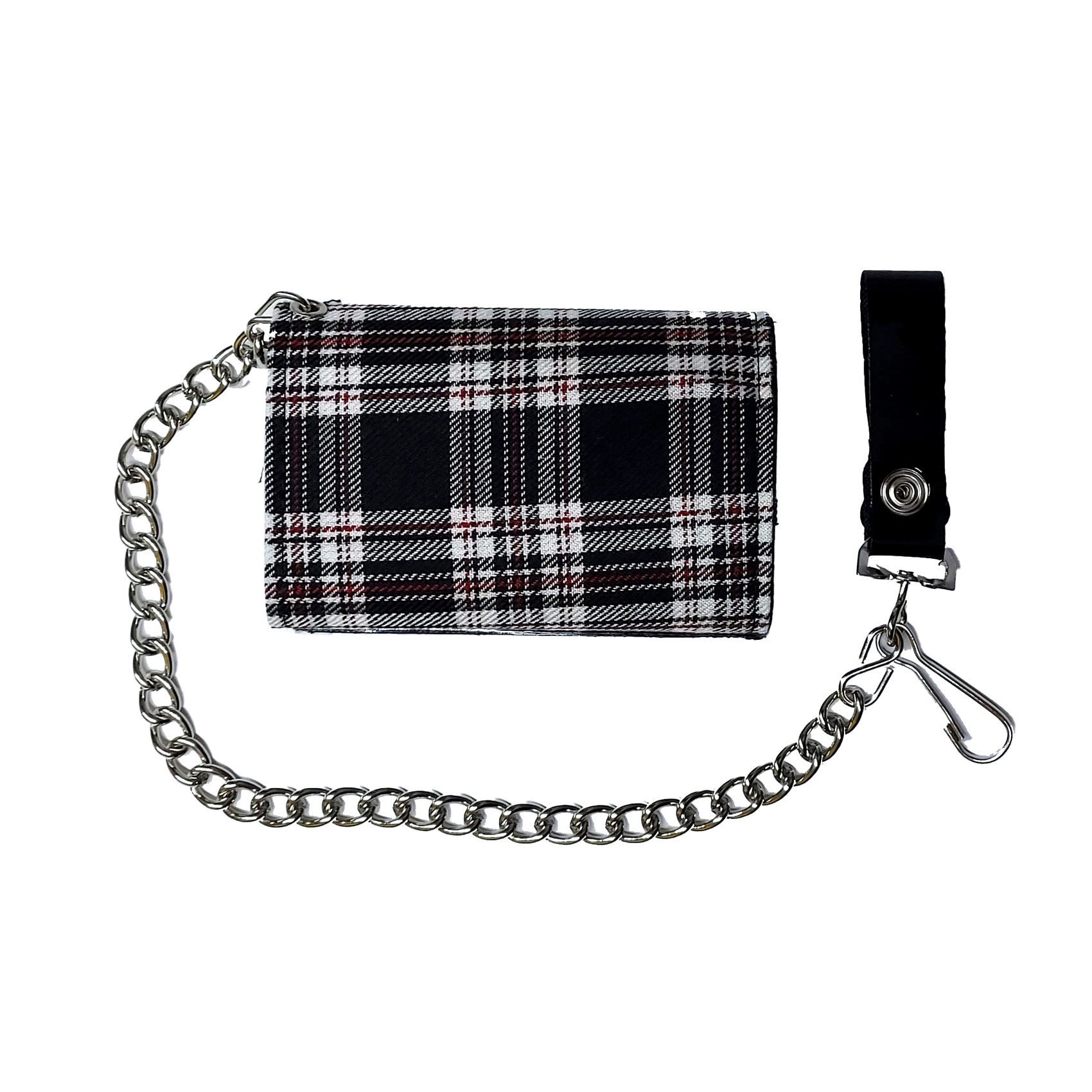Black Riveted Zipperhead Tri-Fold Wallet