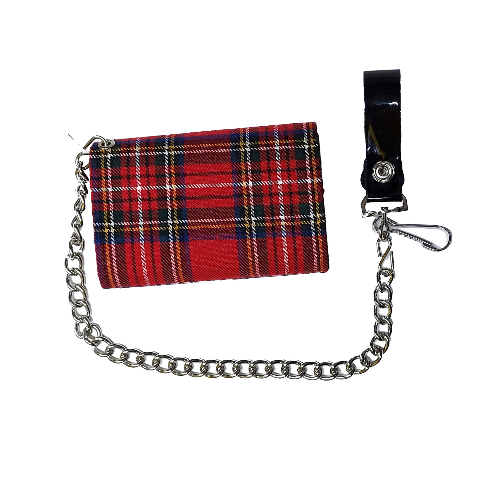 Red Riveted Zipperhead Tri-Fold Wallet