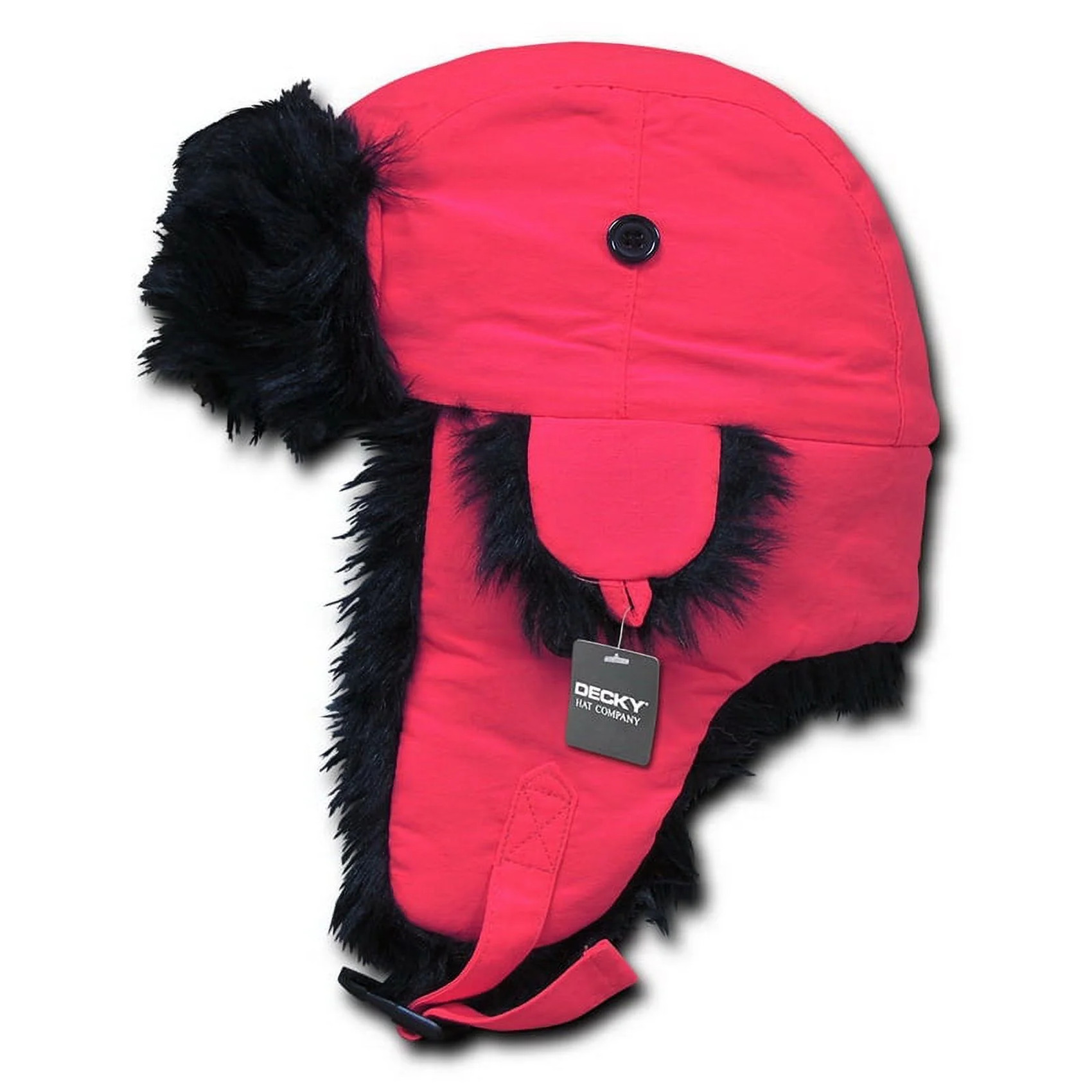NuclearWaste-image Neon Pink Faux Fur Aviator Hat with Ear Flaps