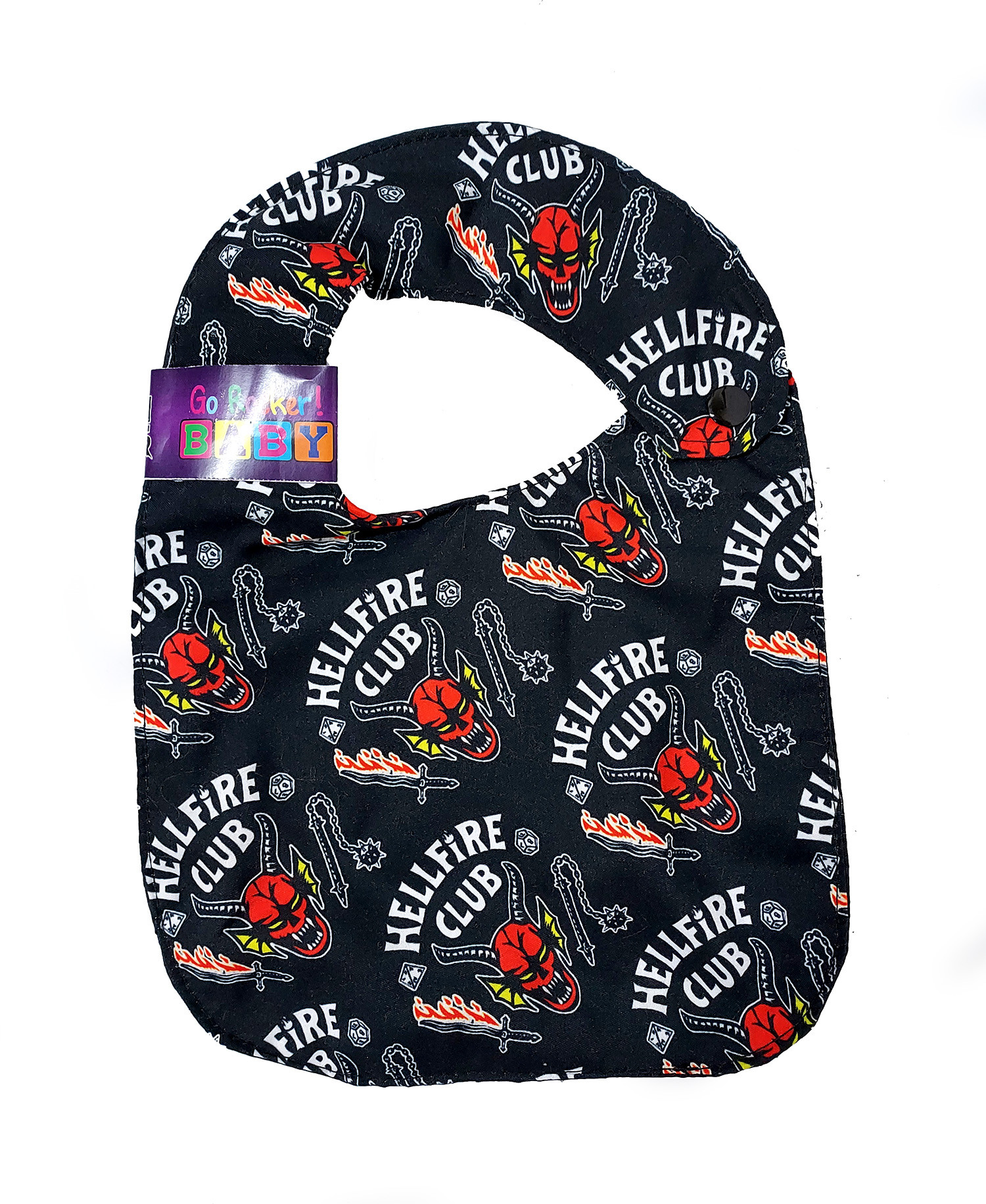 Stranger Things' Hellfire Club Baby Bib