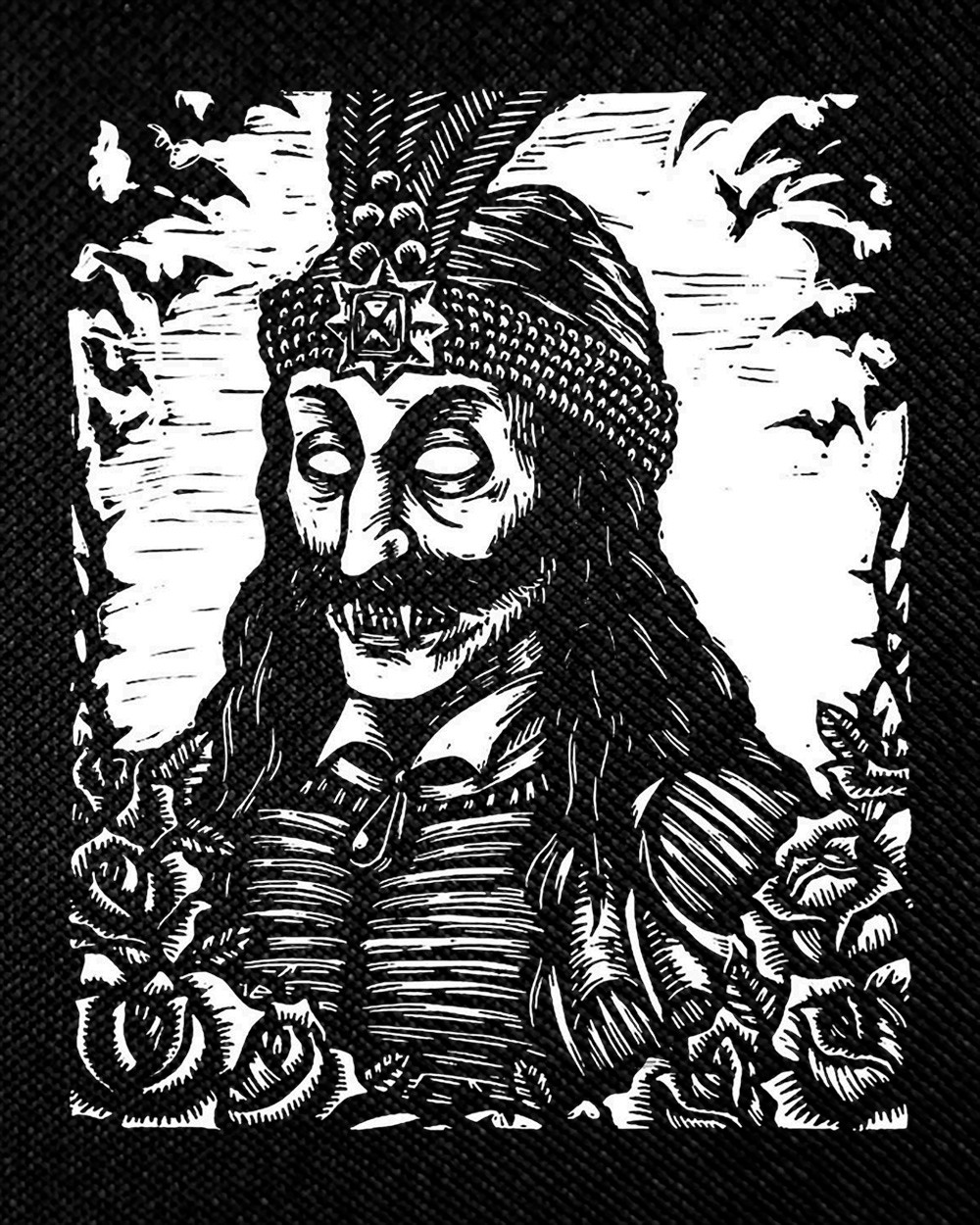 Vlad the Impaler - Fangs 4x5" Printed Patch