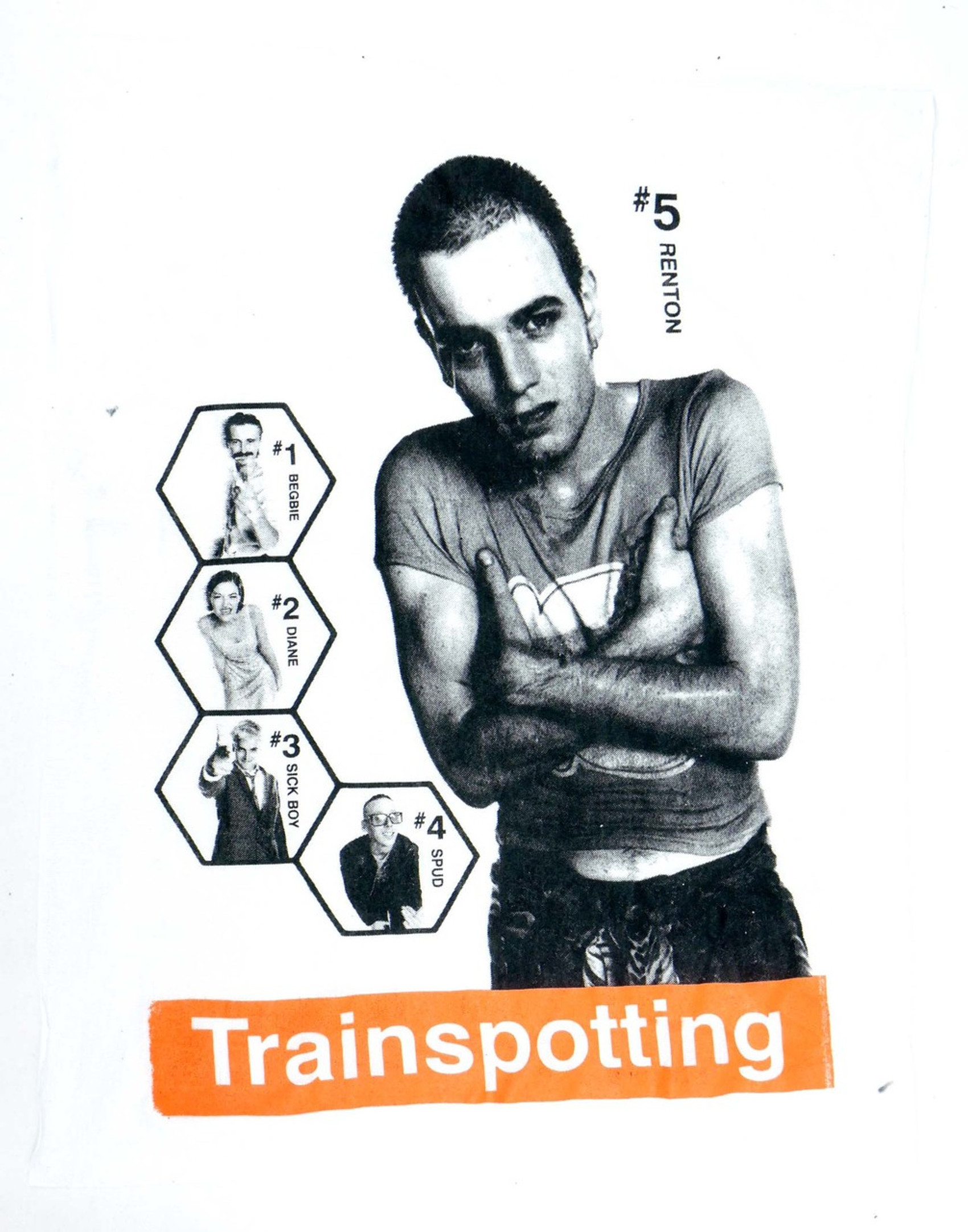 Trainspotting - Mark Renton Test Print Backpatch