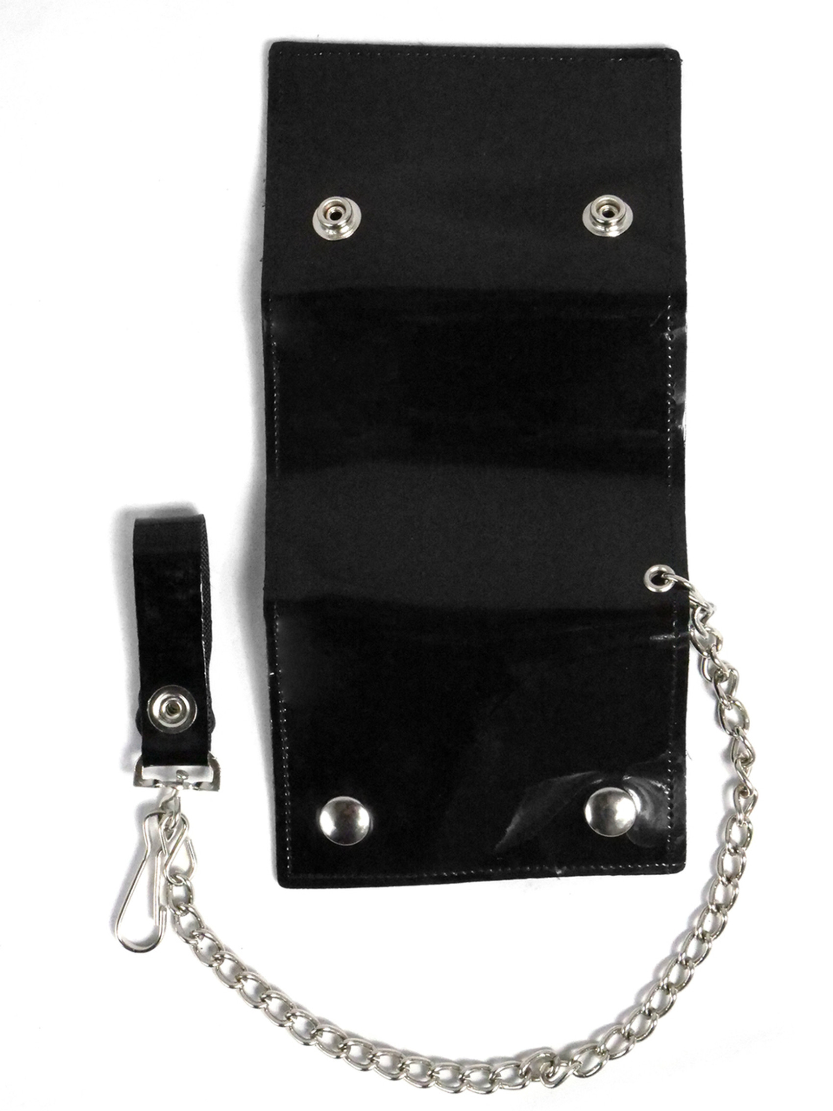Black Vegan Wallet With Chain