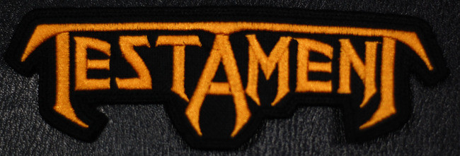 Testament - Gold Logo 4x2" Embroidered Patch