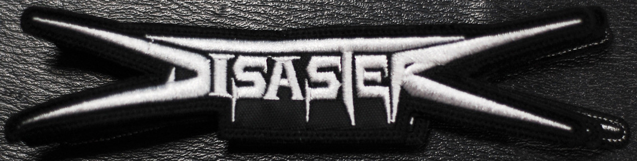 Disaster - White Logo 4x1" Embroidered Patch