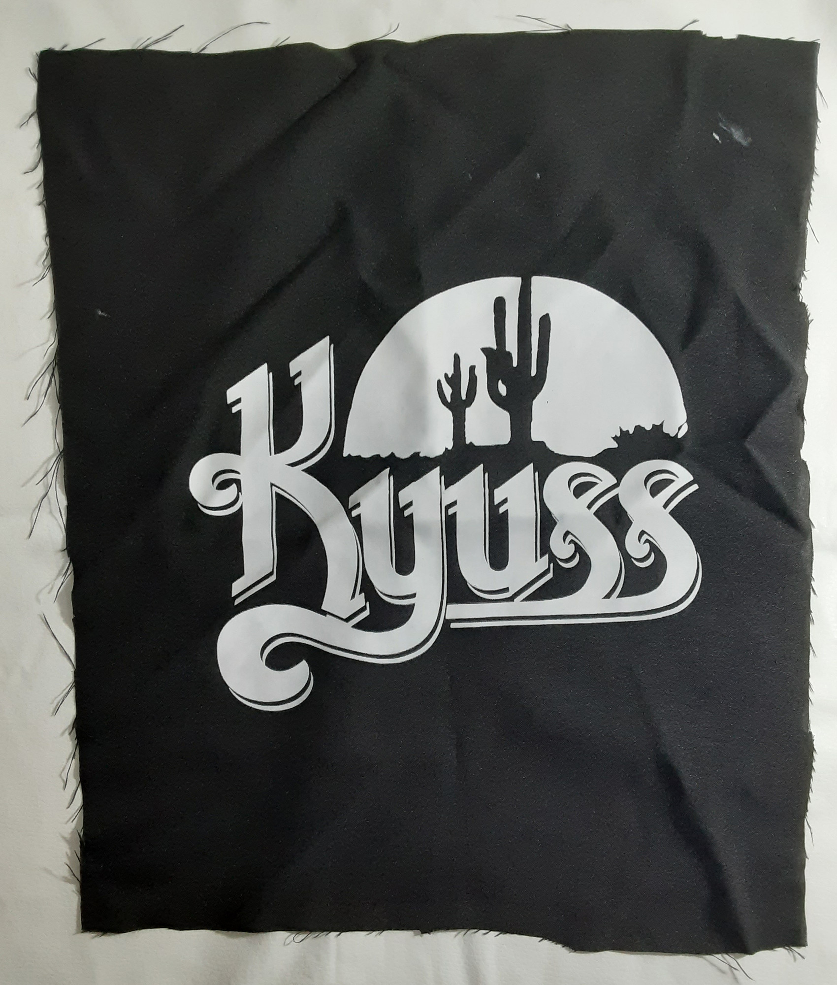 NuclearWaste-image Kyuss White Logo Test Print Backpatch