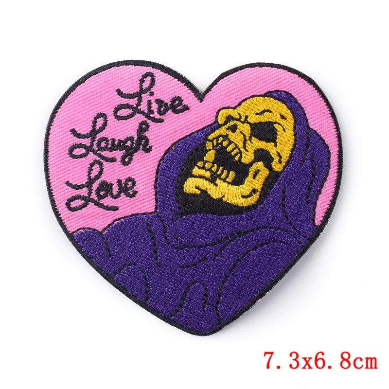 Skeletor Heart 3" Embroidered Patch