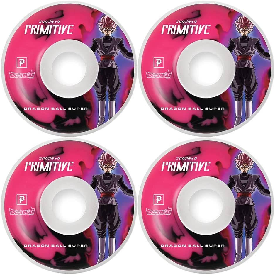 Primitive - Dragon Ball Super Black Rose 54MM Skateboard Wheels (Set of 4)