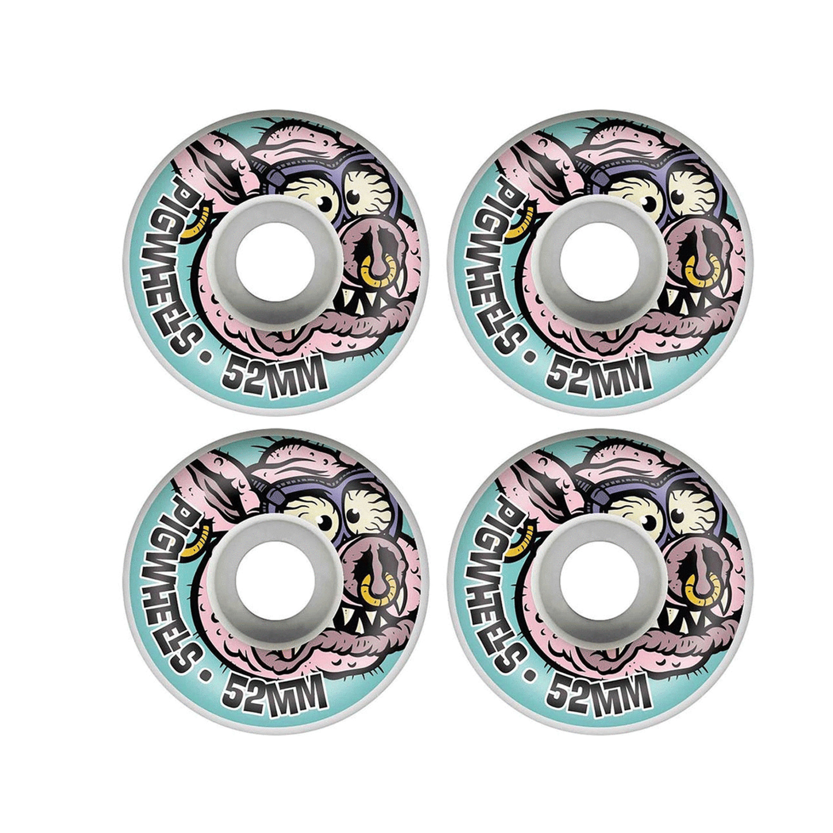 Pig Head - Proline Toxic 52mm 101A Wheels (set of 4)