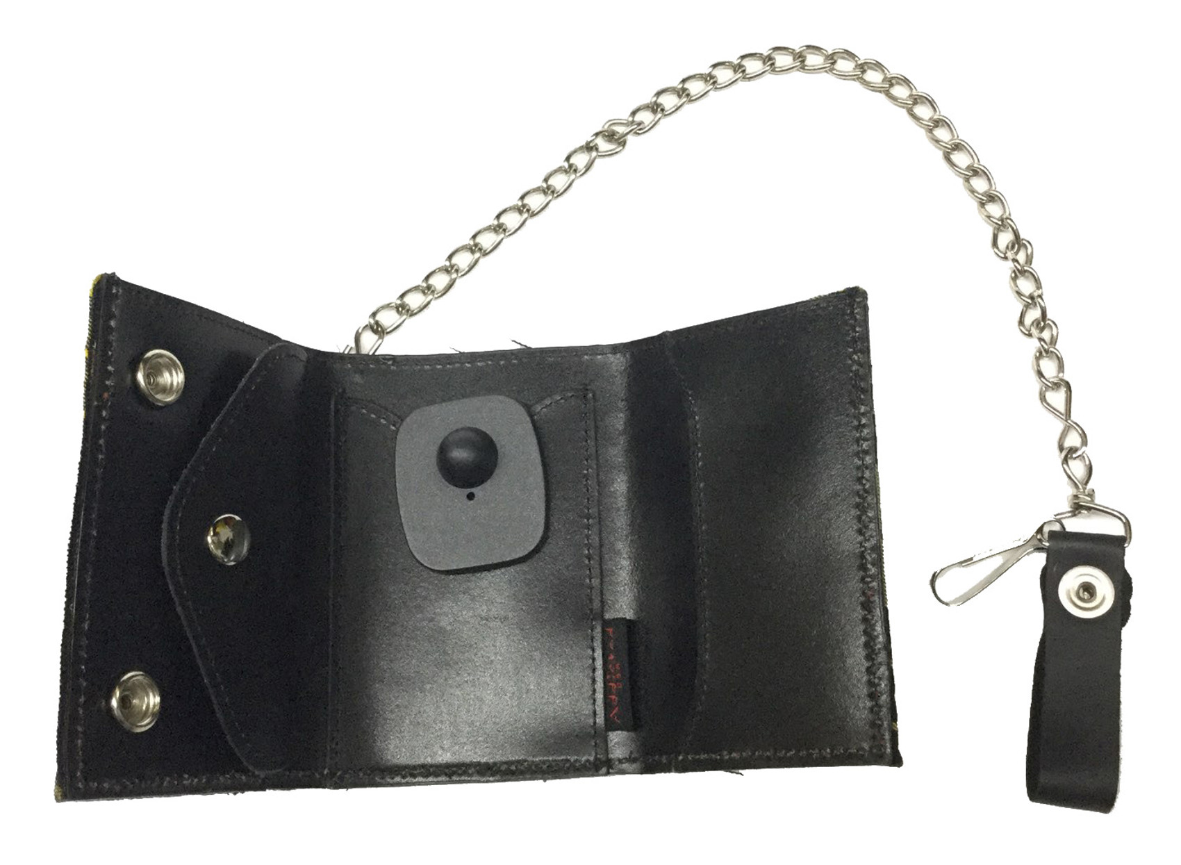 NuclearWaste-image Yellow Plaid Wallet with Chain